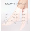 silky dance balletsokken maattabel