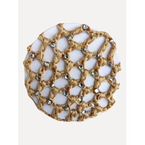 Alista Dancer Basics Gehaakt Haarnetje met Strass goud