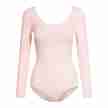 Rumpf R3104 balletpakje met lange mouwen roze ronde hals