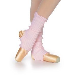 Papillon korte enkelwarmers PA7070 Zalm roze voor balletles