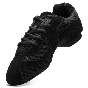 Rumpf Sparrow 1572 Zwarte Danssneakers voor salsa latin tango