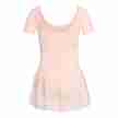 Rumpf 3040 Roze balletpakje met rokje en korte mouwen