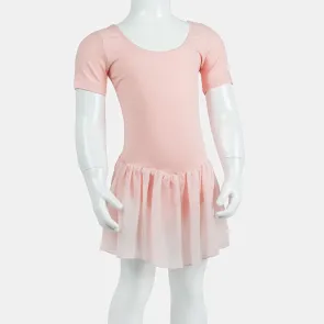 Rumpf RU3040 Roze balletpakje met ronde hals en mouwtjes