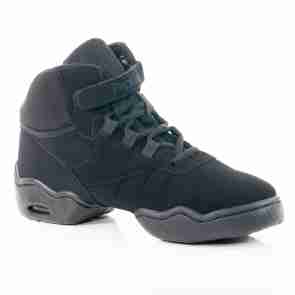 Papillon PA1506 Nubuck Zwarte Hoge Danssneaker met Demping