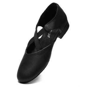 Griekse zwarte sandaal character jazz dansschoen dames Rumpf 1313 suede zool