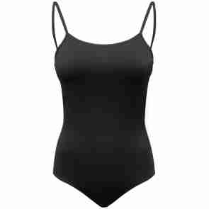 Papillon Zwart balletpak met spaghettibandjes - Voor dames - Ronde hals - Katoen/lycra -  PA4001
