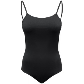 Papillon Zwart balletpak met spaghettibandjes - Voor dames - Ronde hals - Katoen/lycra -  PA4001