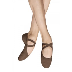 Bloch S0284M canvas balletschoenen stretch met splitzool bruin