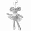 Alista Knuffelmuis Ballet Sleutelhanger grijs F490254