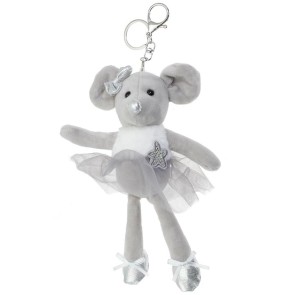 Alista Knuffelmuis Ballet Sleutelhanger grijs F490254