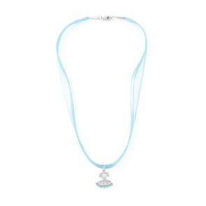 Rumpf Ketting Satijn gekleurd met Tutu Hanger blauw