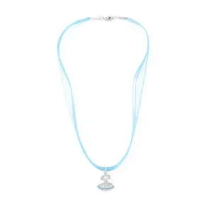 Rumpf Ketting Satijn gekleurd met Tutu Hanger blauw