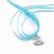 Rumpf ketting drie gekleurde linten blauw