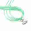 Rumpf ketting drie gekleurde linten groen