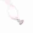 Rumpf ketting drie gekleurde linten roze