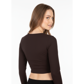 Cross-over Balletvestje Lange Mouwen voor Dames PA2055 achterkant