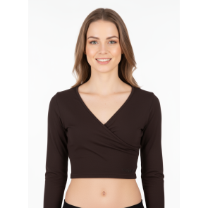 Cross-over Balletvestje Lange Mouwen voor Dames PA2055 voorkant 