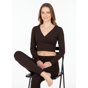 Cross-over Balletvestje Lange Mouwen voor Dames PA2055 model