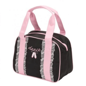 Alista Ruffle Danstas voor Kinderen zwart roze hengsels