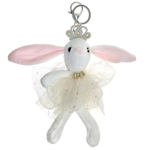 Alista Ballerina-Konijntje Sleutelhanger wit