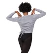 Capezio Ribbed Knit Wrap Sweater grijs dames
