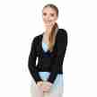 Capezio Ribbed Knit Wrap Sweater zwart dames